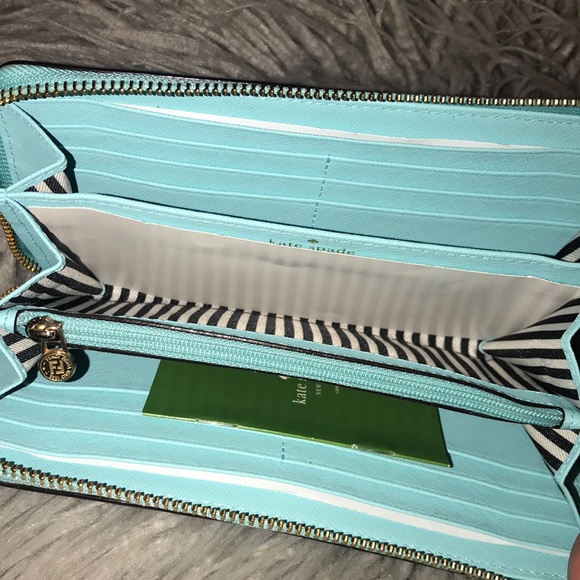 Kate Spade Atoll Blue Cameron Street Lacey Wallet - Picture 4 of 5